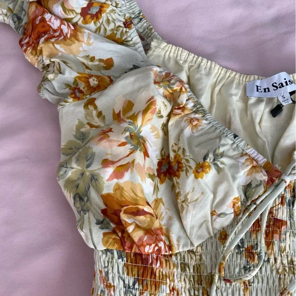 En Saison Grace Midi Floral Sage Green Dress Sz. Small NWT - Picture 11 of 16